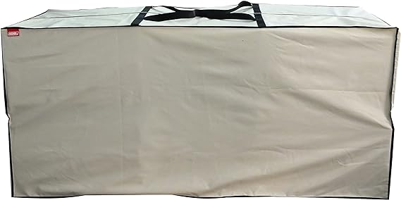 acoveritt Outdoor Rectangular Cushion Storage Bag, Protective Zippered Storage Bags with Handles, 60"X20"X28" Beige