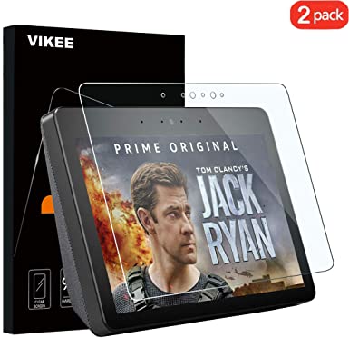 [2-Pack] Amazon Echo Show 2 Screen Protector, VIKEE HD Clear Film[Scratch Resistant Anti-Fall] [Bubble-Free] [Anti-Fingerprints] 9H Hardness Tempered Glass,Lifetime Replacement Warranty