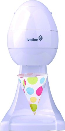 Ivation IS80 Electric Ice Shaver, Snow Cone Maker, Shaved Ice Machine, Ice Snow Shaver, Ice Crusher (White)