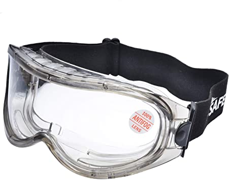 Anti Fog Work Safety Goggles- SG007 HD Safety Glasses Chemical Splash Protective Goggles Eyewear VU Protection Over Glasses (Grey)
