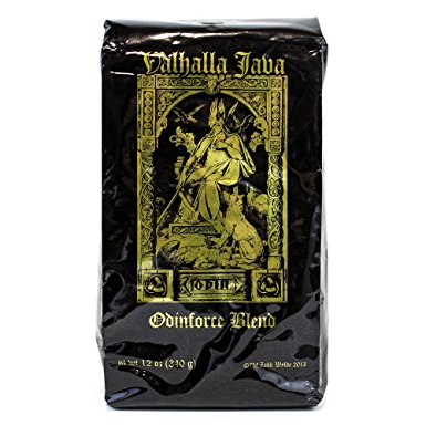 Valhalla Java Ground Coffee by Death Wish Coffee Company, Fair Trade and Organic 12 ounce bag