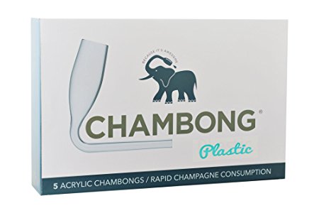 Chambong (Plastic) - 5 Acrylic Chambongs for rapid Champagne consumption