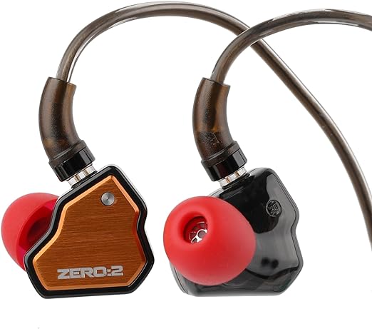 Linsoul 7Hz x Crinacle Zero:2 in Ear Monitor, Updated 10mm Dynamic Driver IEM, Wired Earbuds Earphones, Gaming Earbuds, with OFC IEM Cable for Musician(Orange)