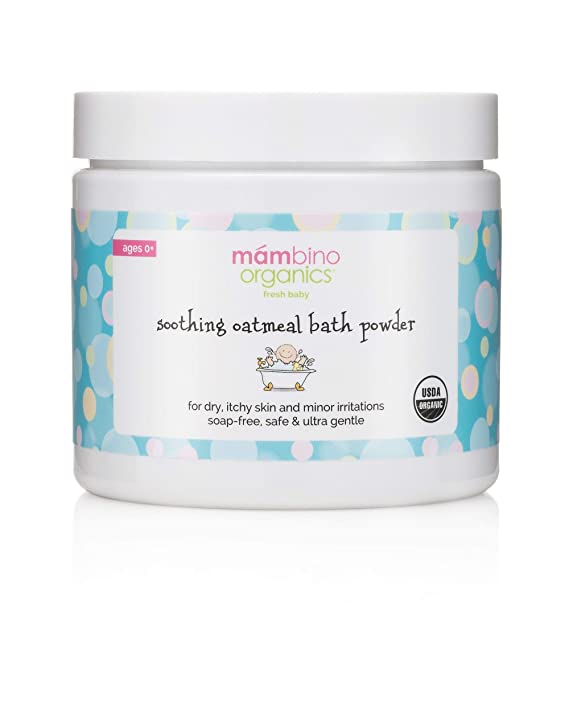 Mambino Organics Soothing Oatmeal Bath - Natural Colloidal Oatmeal Powder 4 Ounce