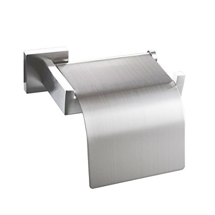 KES SUS304 Stainless Steel Toilet Paper Roll Holder with Cover Wall Mount Brushed Finish, A2571-2