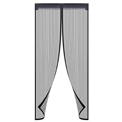 Mysuntown Upgraded Magnetic Screen Door, Heavy Duty Full Frame Mesh Curtain Fit 34'' x 82''Door Size Keeps Bugs Out