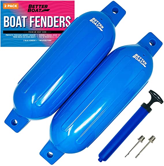 2 Pk Boat Fenders Bumpers for Dock with Pump Boat Accessories Fender Bumper Set Buoys Pontoons