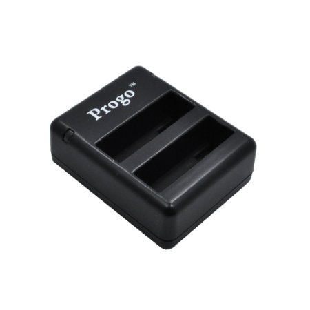 Progo Dual Battery Charger for GoPro HERO4 and GoPro AHDBT-401 AHBBP-401