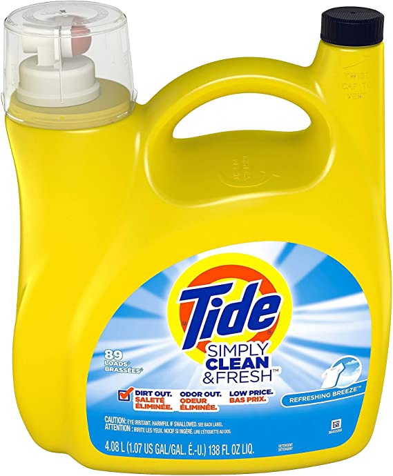 Tide 1910472 Simply Clean & Fresh Liquid Laundry Detergent Refreshing Breeze