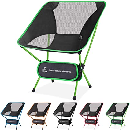 Tinya Ultralight Backpacking Camping Chair: Adults Backpacker Heavy Duty 230lb Capacity Packable Collapsible Portable Lightweight Compact Folding Beach Outdoor Picnic Travel Hiking