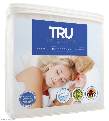 Sky Bedding Mattress Protector - Premium Terry Cotton Mattress Cover - 100% Waterproof, Hypoallergenic, & Breathable - Vinyl Free Mattress Cover - Lifetime Warranty - Cal King