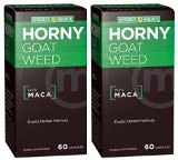 Natures Bounty Horny Goat Weed with Maca 60 Capsules Pack of 2