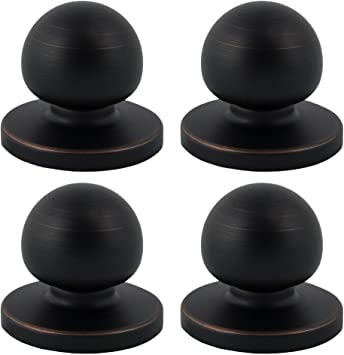 4 Pack of Oil Rubbed Bronze Bi-fold Knobs with Backplates