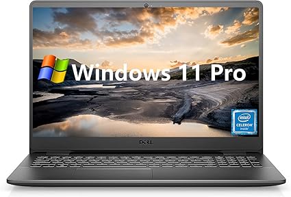 Dell Inspiron 3000 Business Laptop, 15.6 HD Display, Intel Celeron N4020 Processor, Windows 11 Pro, 16GB RAM, 512GB SSD, Intel UHD Graphics, WiFi, HDMI, Webcam, Bluetooth, SD Card Reader, Black