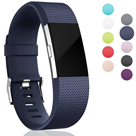 For Fitbit Charge 2 Bands, Maledan Replacement Accessory Wristbands for Fitbit Charge 2 HR, Large Small