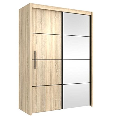 Inova Sliding Door Wardrobe Oak Effect 150cm (P4DS4115) - By Furniture Factor