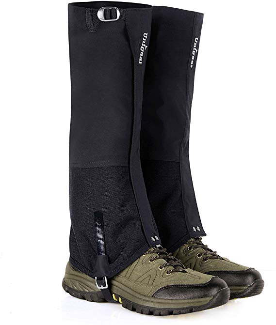 Unigear Snow Boot Gaiters for Hiking, Waterproof Leg Gaiters Abrasion Resistant for Climbing, Ice Mountaineering, Snowshoeing, Hunting