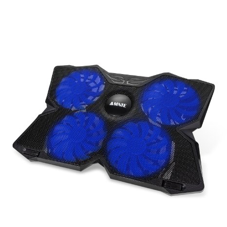 AMNIE AE-CP1501 156-17 Laptop Cooler - Four Quiet 160mm Fans at 1200RPM Ultra-portable and Light Weight 4 Fans