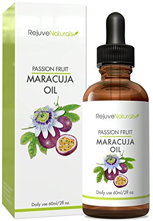 Maracuja Oil With Natural Vitamin C for Skin & Face, 2 oz. ~ Cold Pressed Concentrate, Pure & Unrefined With Anti Aging & Moisturizing Benefits by RejuveNaturals