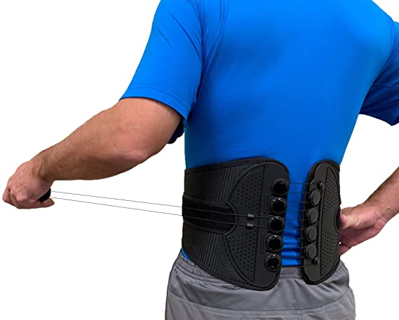 Superior Braces Universal Fitted Back Brace for Lower Back Pain with Adjustable Compression, Pulley System and Lumbar Supports (LSO) and for Pain Management of Herniated Disc, Sciatica and Scoliosis