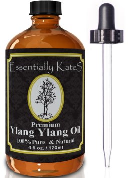 Ylang Ylang Essential Oil 4 oz with Detailed Users Guide E-book Sent by E-mail and Glass Dropper by Essentially KateS