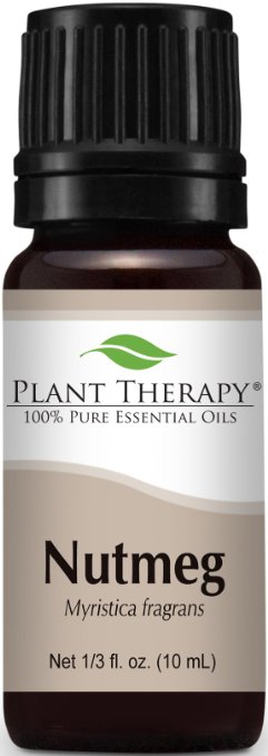 Plant Therapy Nutmeg Essential Oil. 100% Pure, Undiluted, Therapeutic Grade. 10 ml (1/3 oz).