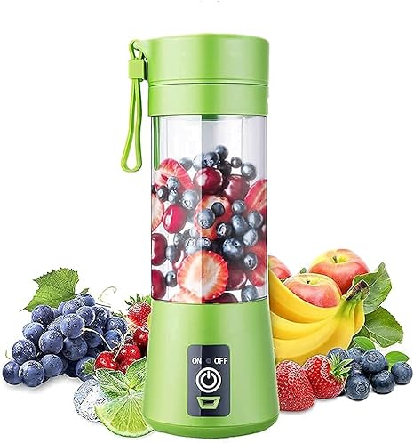 Ninja Hand Blenders juicer,Mini Blender Fruit Mixer Machine Portable Electric Juicer grinder Cup 380ML Personal Blender USB Rechargeable Fruit Blender Mixer for Home Office Outdoor (Multi)