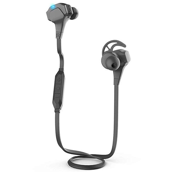 Wireless Sports Bluetooth Headphones Wireless Earbuds with Mic Stereo Headset Noise Cancelling Neckband Sweatproof Earphones - Black