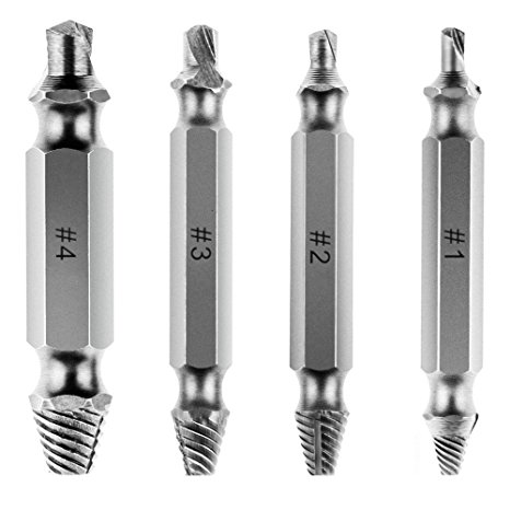 Damaged Screw Remover Set, Vastar Screw Remover and Extractor Set - Set of 4 Damaged Screw Remover