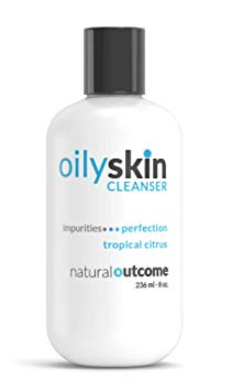 Oily Skin Facial Cleanser - Tropical Citrus Oil Control ▏by Natural Outcome Skincare ▏Deep Pore Clearing & Unclogging Gel Face Wash 8 oz.