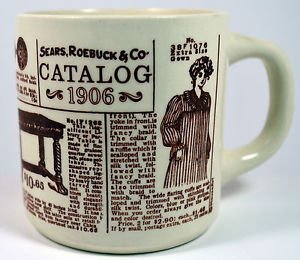 Sears Roebuck Catalog 1906 Mug 3.5 Inches Tall 3.25 Inches Diameter