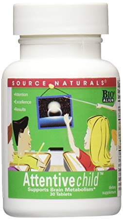 SOURCE NATURALS Attentive Child Tablet, 30 Count