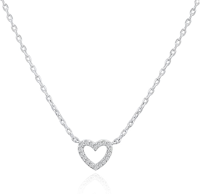 PAVOI 14K Gold Plated Heart/Dot/Bar/Triangle Necklace | Layered Necklaces | Gold Necklaces for Women | 18" Length with a 2" Extension