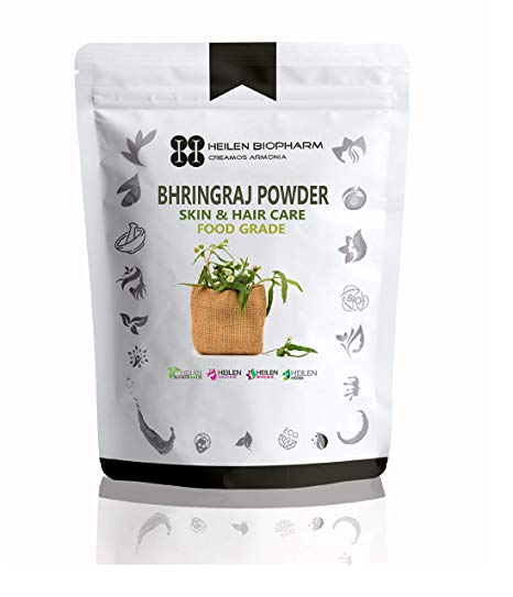 Heilen Biopharm Natural Ayurvedic Bhringraj Powder for Food Grade, Skin, Hair and Internal Care (150 gm/5.25 Oz/0.33 lb)