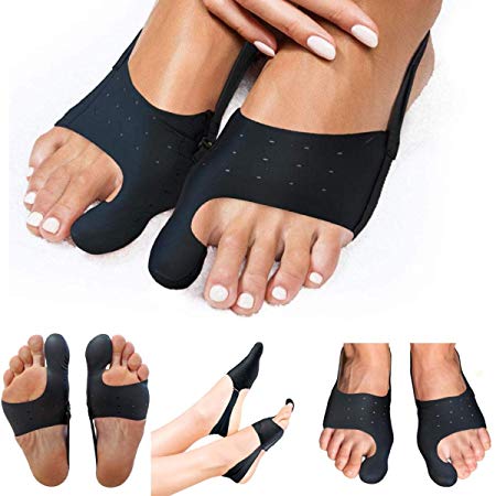 Copper Compression Bunion Corrector with Strap. 1 Pair of Bunion Cushions with Corrector Strap for Bunion Relief. for Women and Men. Guaranteed Highest Copper. Over & Under Sock Big Toe Sleeves, Pads