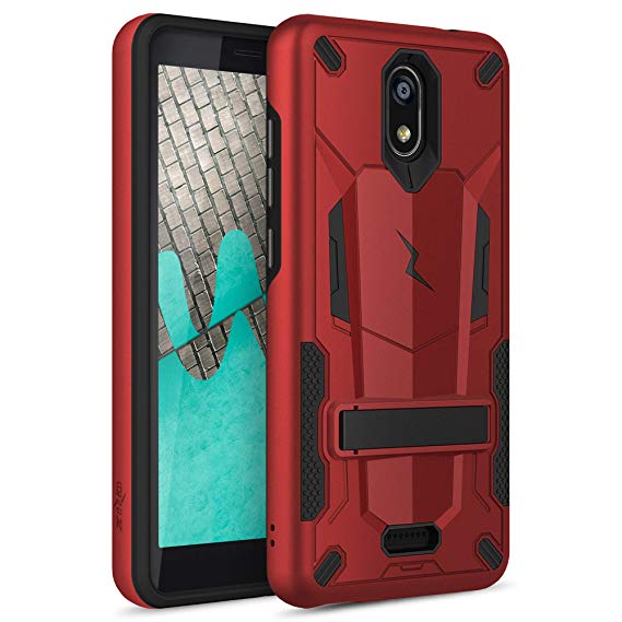 ZIZO Transform Wiko Ride Case | Dual-Layer Protection w/Kickstand, Military Grade Drop Protection Designed for Wiko Ride (Red/Black)