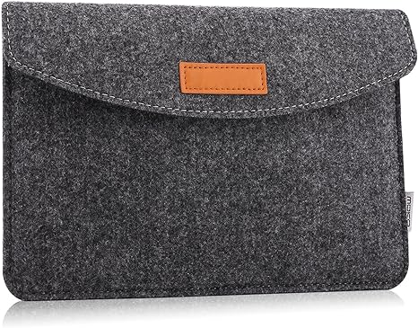 MoKo Sleeve Fits 6-7 Inch Kindle E-Reader, Protective Felt Cover Case Pouch Bag Fit with Kindle Paperwhite (11th Gen.) 2021 6.8", Kindle Paperwhite Signature Edition 2021 6.8", Dark Gray