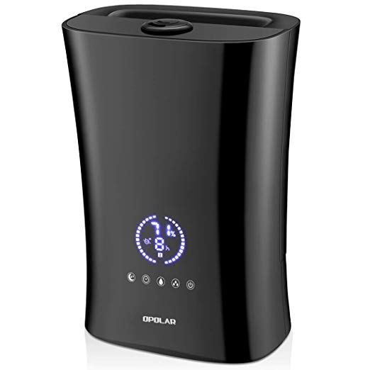 OPOLAR Cool Mist Digital Ultrasonic Humidifier,5.8L/1.53gal Large Capacity,Essential Oil Diffuser, Timer & Humidity Sensor & Sleep Mode, Waterless Auto Shut-off, 3 Mist Modes for Bedroom Babyroom Home