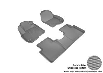 3D MAXpider Complete Set Custom Fit All-Weather Floor Mat For Select Honda CR-V Models - Kagu Rubber (Gray)