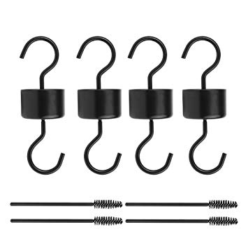 Picowe 4 Packs Hummingbird Feeder Accessory Hooks, Moat Hooks for Hummingbird Oriole Nectar Feeders for Outdoors, with 4 Clean Brushes