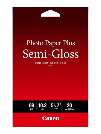Canon Photo Paper Plus Semi-Gloss 5" x 7" (20 Sheets) ( SG-201 5X7)