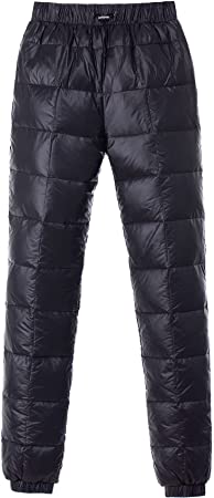 Tapasimme Men's Winter Warm Loose Utility Down Pants Sassy High Waisted Nylon Compression Snow Trousers