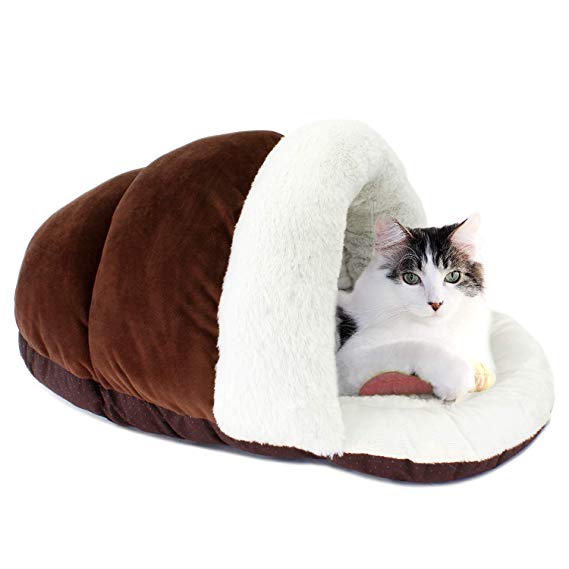 ASPCA Cuddle Cocoon Cat Cave Pet Bed
