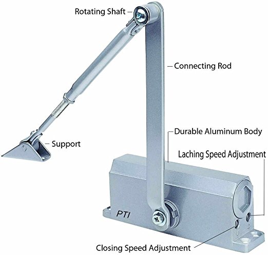 BEST SELLER Automatic Door Closer With Hydraulic Hinge - Slowly Closes and Shuts Door - Great Self Closing Door For Residential/Commercial Use