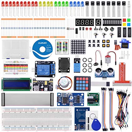 kuman RFID Starter Kit for Raspberry Pi 4 B 3 B/B , Python C Code, 21 Projects, Electronics and Programming Beginner/Learning Kit (Soldered LCD I2C 1602)