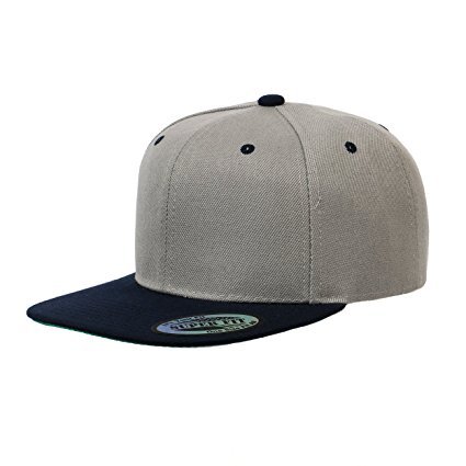 Blank Adjustable Flat Bill Plain Snapback Hats Caps (All Colors)