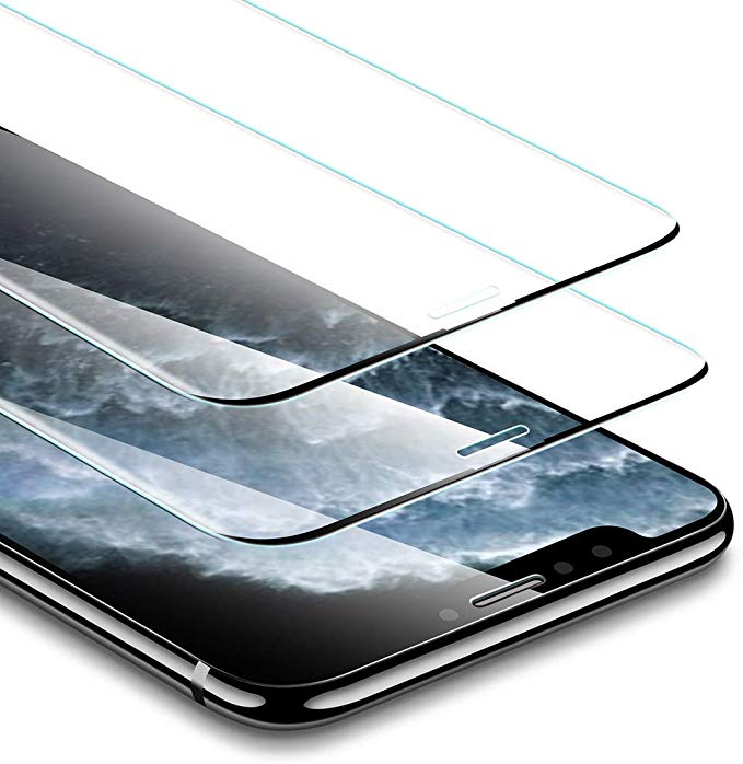 ESR Tempered-Glass Compatible for iPhone 11 Pro Max Screen Protector/iPhone Xs Max Screen Protector [No Side Bezel] [2-Pack] [Easy Installation Frame] 3X Stronger Screen Protector for iPhone 6.5-Inch