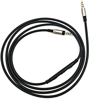 Replacement Cable Compatible with Sennheiser Momentum, Momentum 2.0, Sennheiser HD1 Headphones, Audio Cords Microphone/Remote/Volume Compatible with iPhone iPod ipad Apple Devices