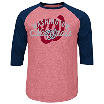 MLB Washington Nationals Men's Victory is Near, Large, Athletic Red Pepper Heather/Athletic Navy