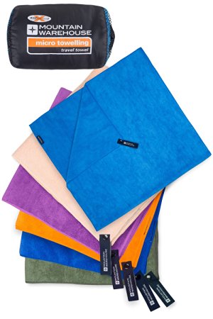 Travel Towel - Micro Towelling - Large 130CM X 70CM with carry bag - great for travel, sports, gym, camping, swim, yoga, pilates, bikram, beach, bath or at home. A quick dry travel towel available in 6 colours